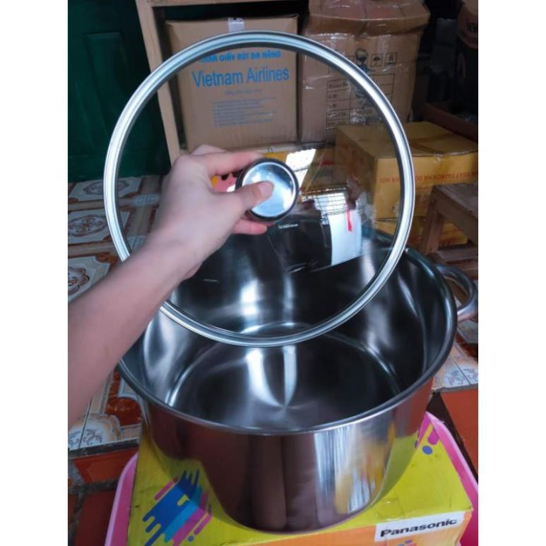 NỒI LUỘC GÀ INOX SIZE 30CM SIỂU TO KHỔNG LỒ