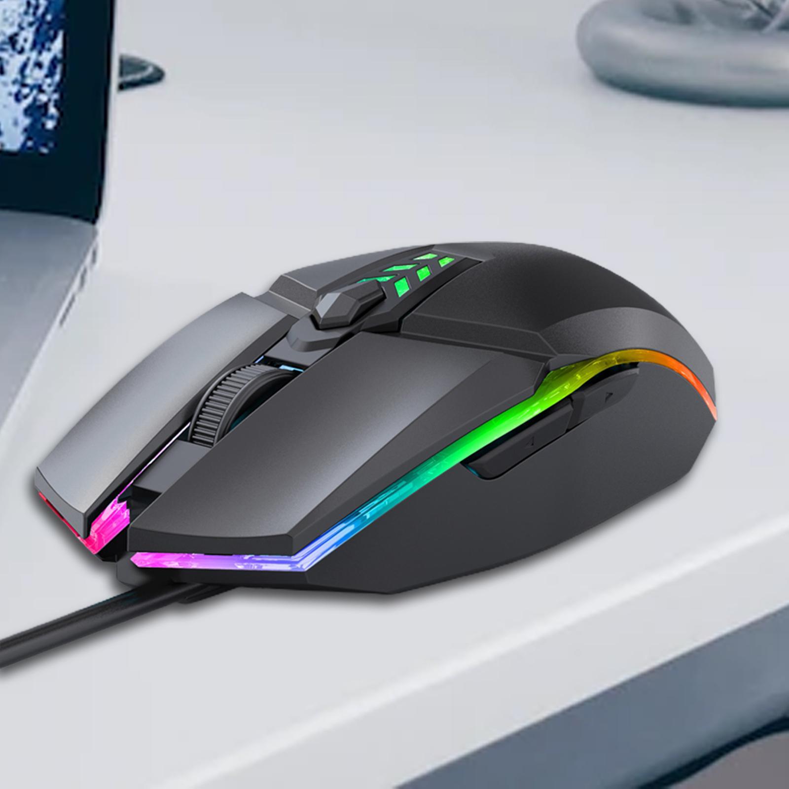 USB Wired Mouse Silent Game Precise Positioning Ergonomic for Desktop Office