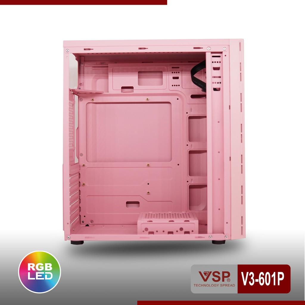 Thùng Máy Tính Case VSP V3-601 Tích hợp LED RGB (Chưa Bao Gồm Fan)