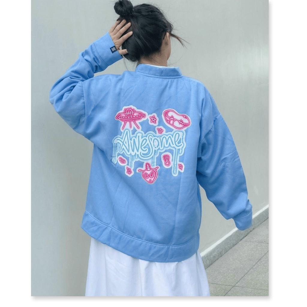 Áo khoác nữ hoodie nỉ hoạ tiết chữ cùng logo siêu đẹp phong cách hiện đại thời thượng hót