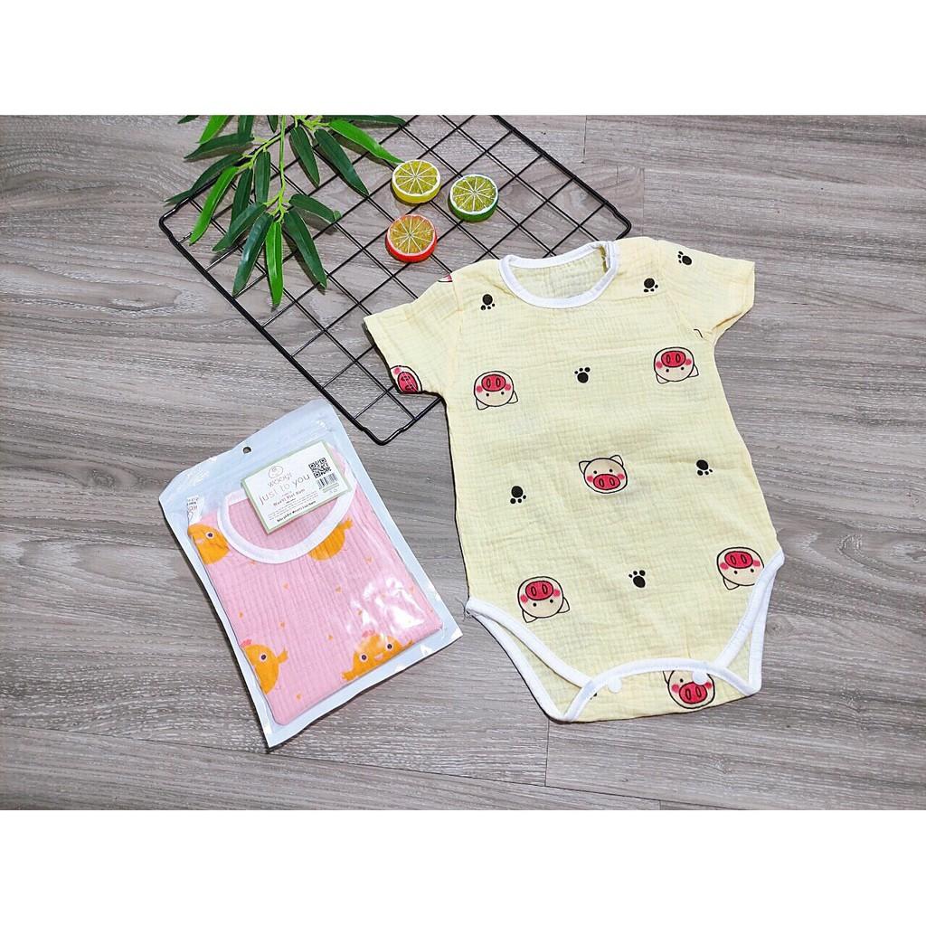 Bộ body Body chíp cộc tay cho bé từ 0 đến 12 tháng tuổi