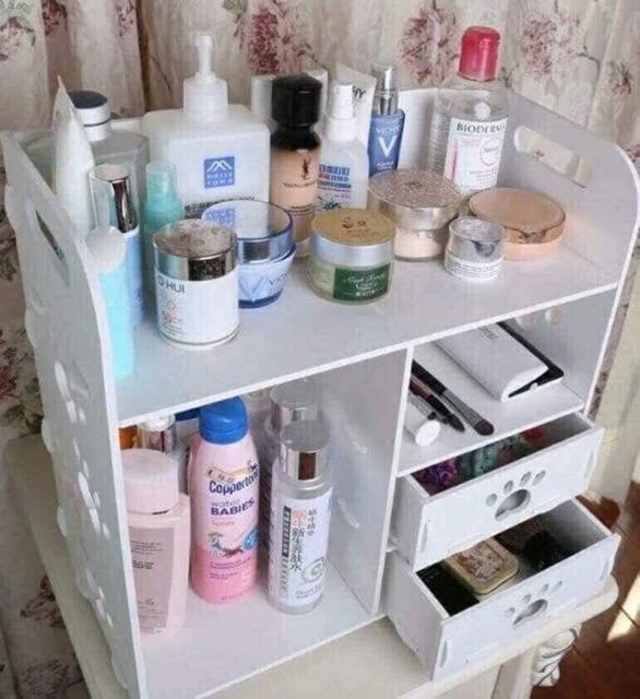 Kệ mỹ phẩm gỗ hoạ tiết chân chó đáng yêu