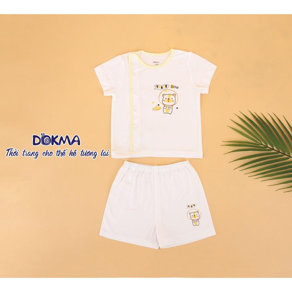 DB755 Bộ quần áo cài lệch cộc tay Dokma (3-9m)