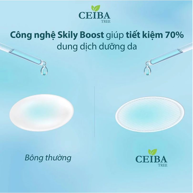 Bông Tẩy Trang Hữu Cơ Organic Ceiba Tree 80 miếng