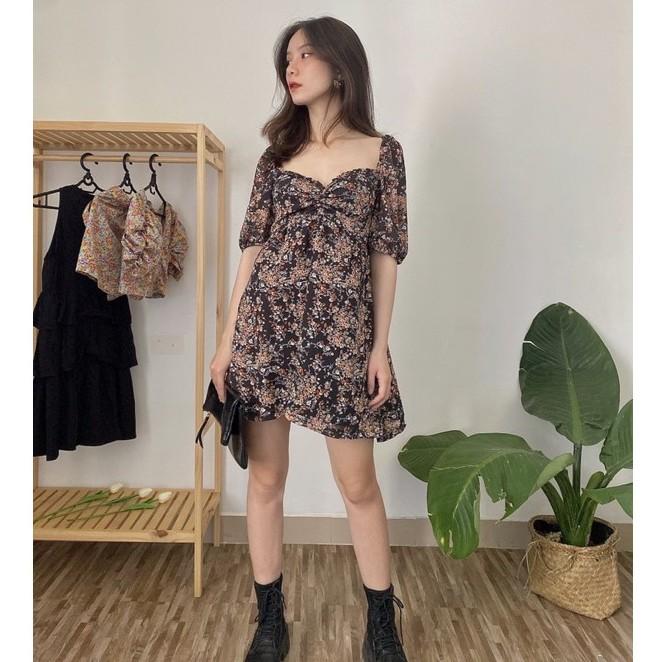 OLALASTUDIO Đầm babydoll hoa nhí Lolita Dress