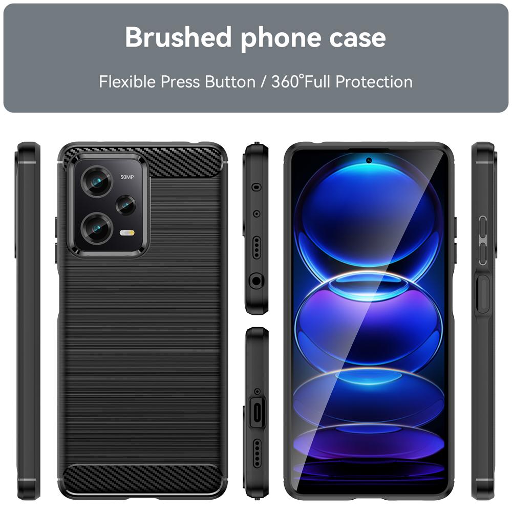 Ốp lưng cho Xiaomi Redmi Note 12 Pro silicone mềm Carbone phay xước chống sốc chống vân tay