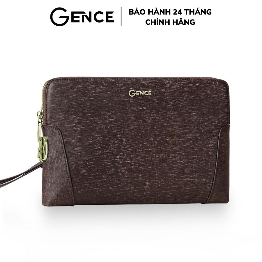 Clutch Cầm Tay Da Bò Saffiano CK11 Khóa Số Cao Cấp - Hàng Chính Hãng Gence