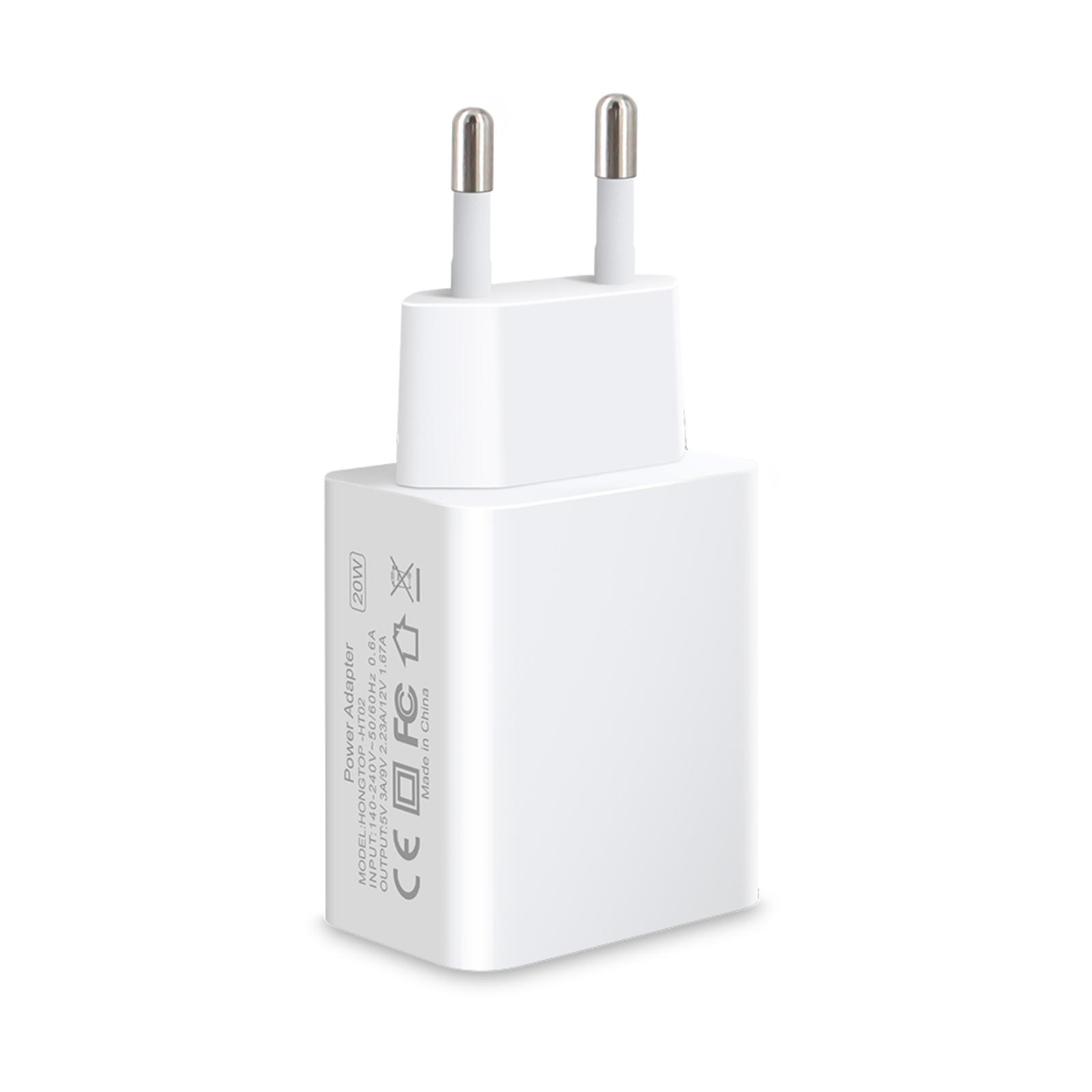 Bộ chuyển đổi nguồn 20W USB-C sạc tường PD 3.0 Loại C Tương thích với iPhone 12 Mini / 12 iPad Pro AirPods Pro