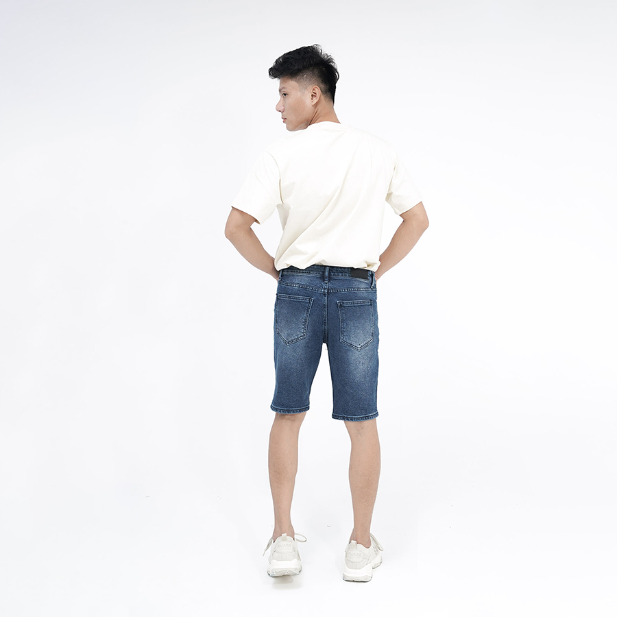 Quần Short Jeans Nam Rách Cao Cấp HUNTER XRAYS Form Slimfit Thun Màu Xanh  S69