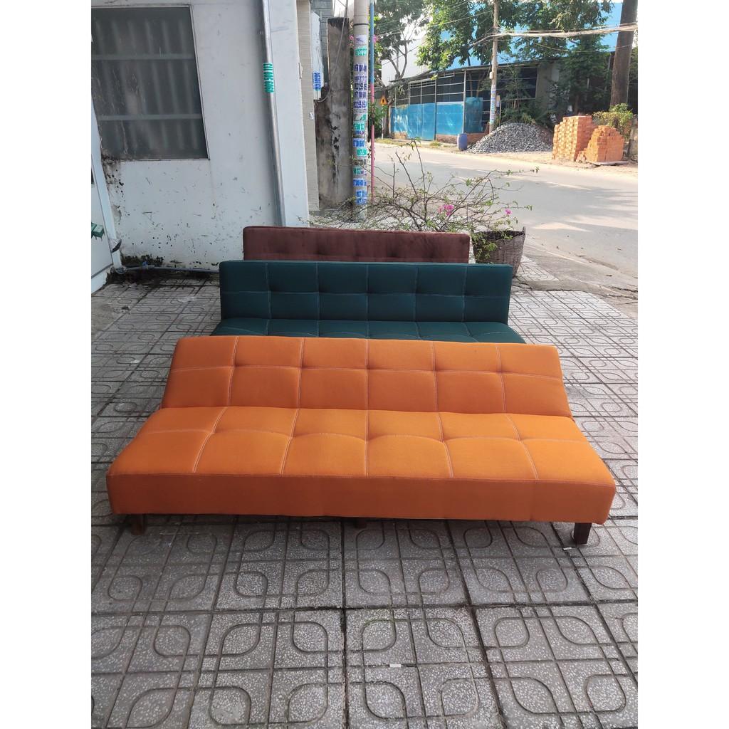 Sofa bed . Sofa giường màu CAM. Kích thước 170 x 86 x 38 cm. Nệm lò xo