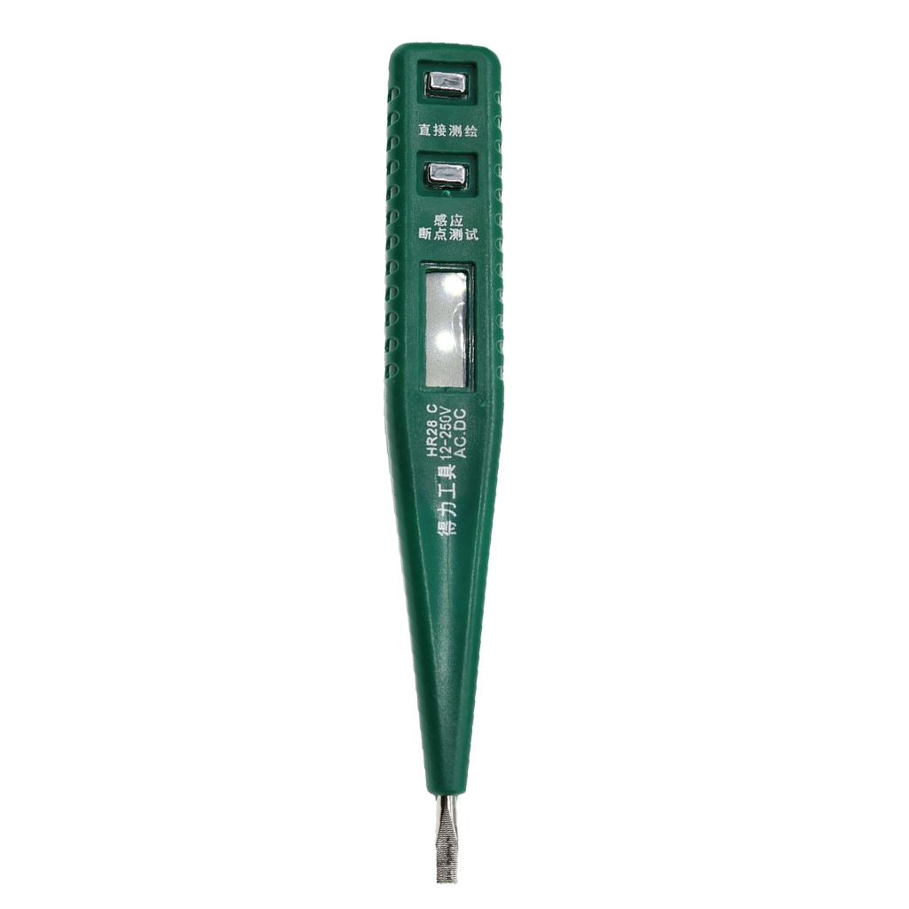 12-250V AC/DC Bút Thử Điện Kỹ Thuật Số Bút Thử LCDDisplay Bút Thử Điện Áp