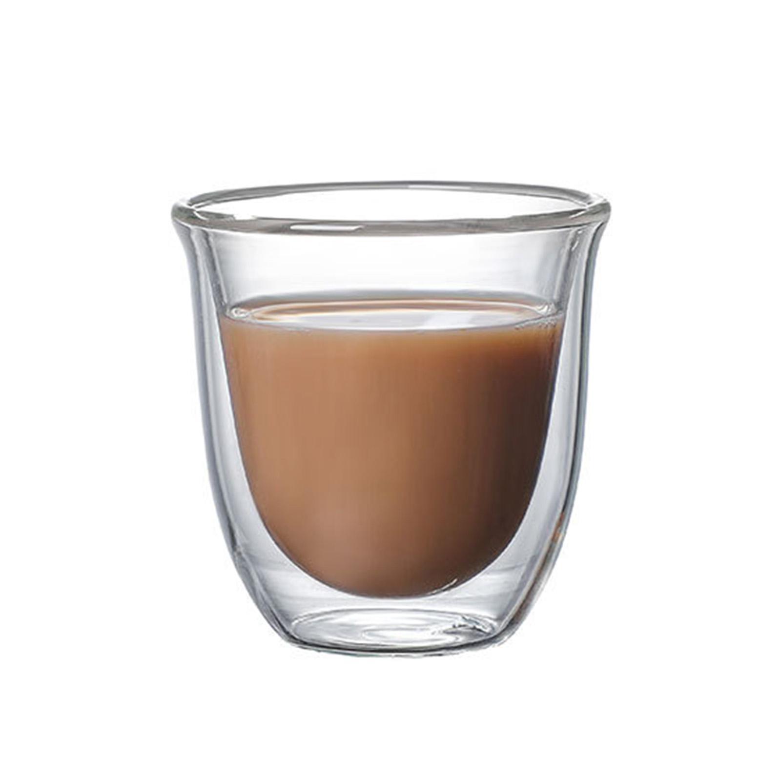 Espresso Cups Clear Glassware Glass Coffee Cups for Cappuccino Milk Beverage