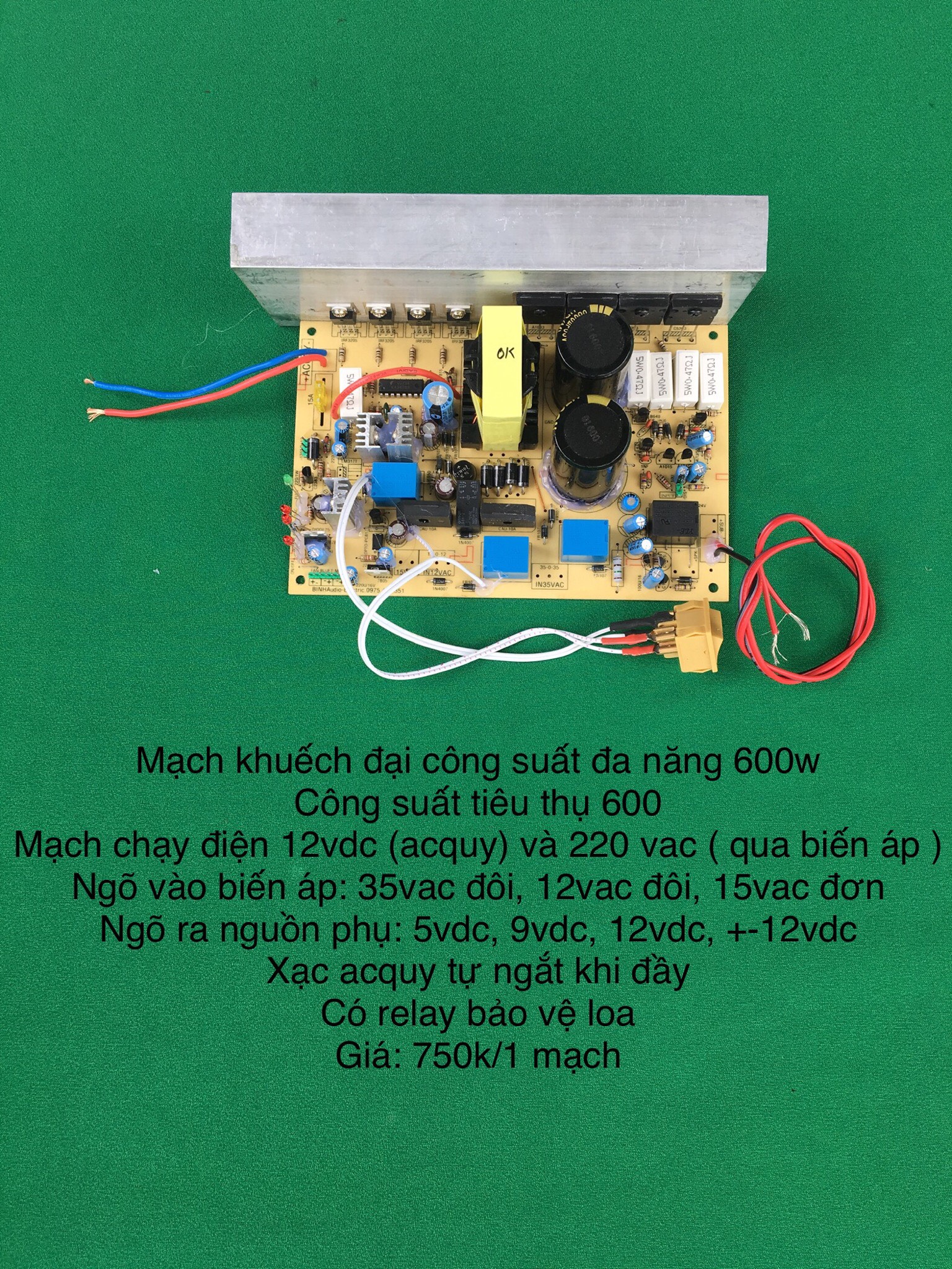 Mạch công suất đa năng 600w