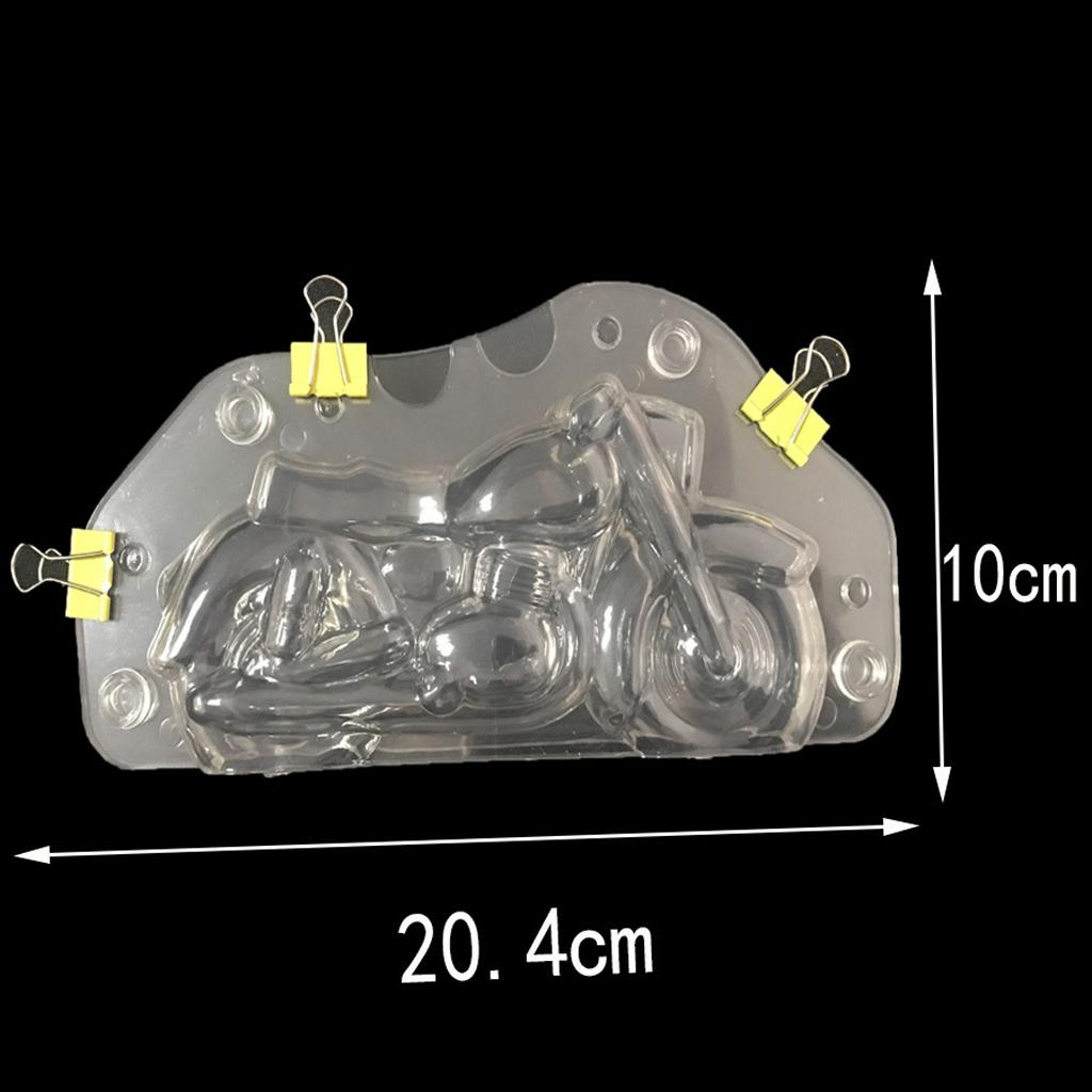 DIY 3D Motorcycle Cake Mold Soap Ice Mould For Candy Chocolate Bake Tool
