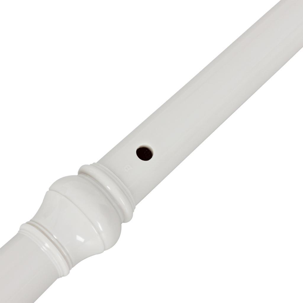 British ABS Baroque Treble B Tone 8 Hole Clarinet Descant Recorder White