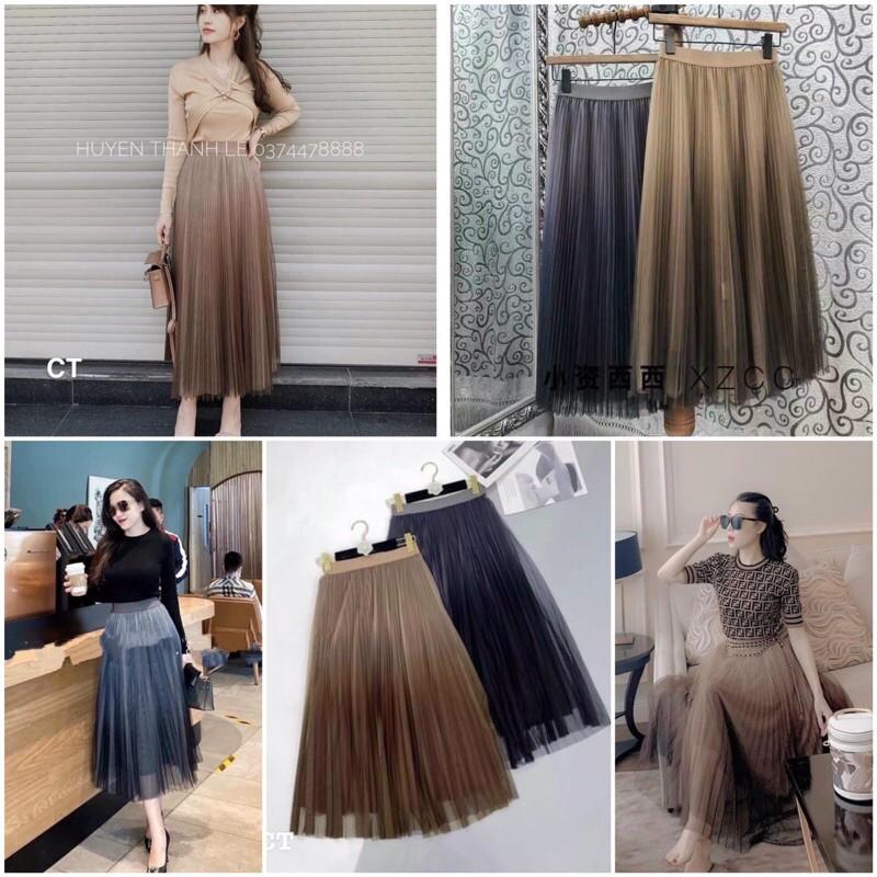 Chân váy lưới 2 màu hàng quảng châu