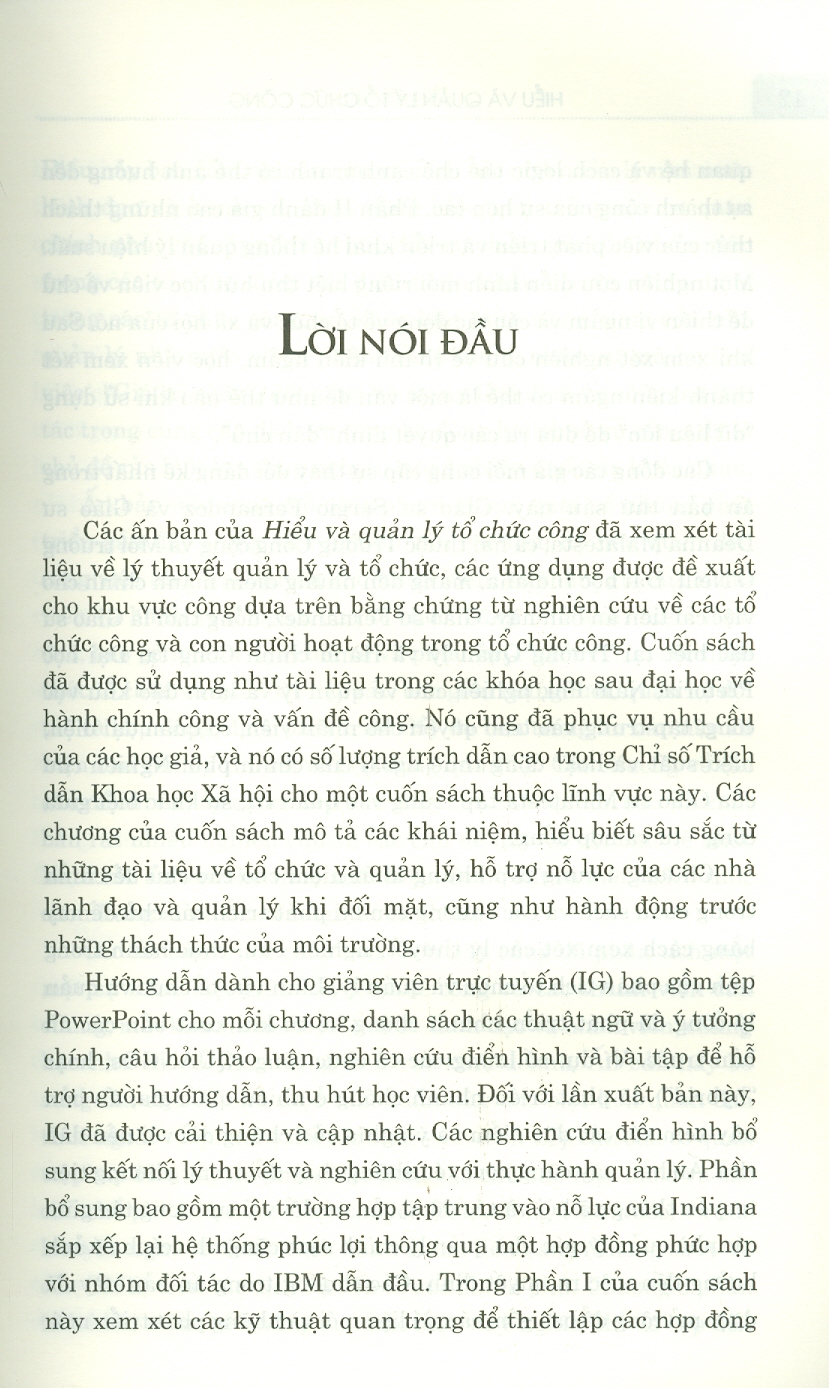 Hiểu Và Quản Lý Tổ Chức Công