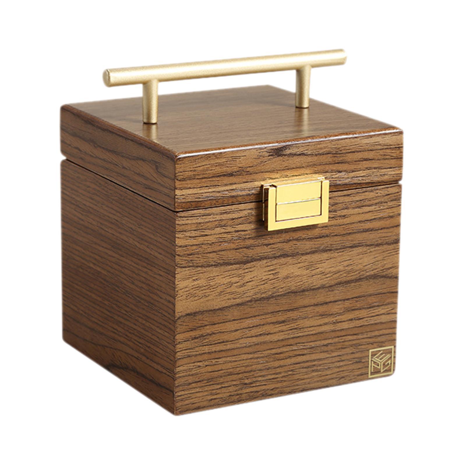 Wooden Jewelry Box Watches Rings Necklaces Case Holder Organizer for Women