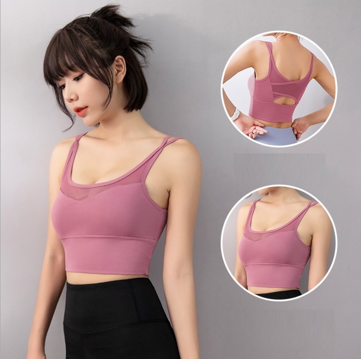 Set bộ đồ tập gym, yoga, aerobic nữ áo bra quần dài cạp cao có túi đùi