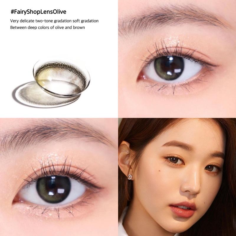 Kính Áp Tròng Glowy Olive 14.2 - FAIRY SHOP CONTACT LENS - Độ 0 đến 8