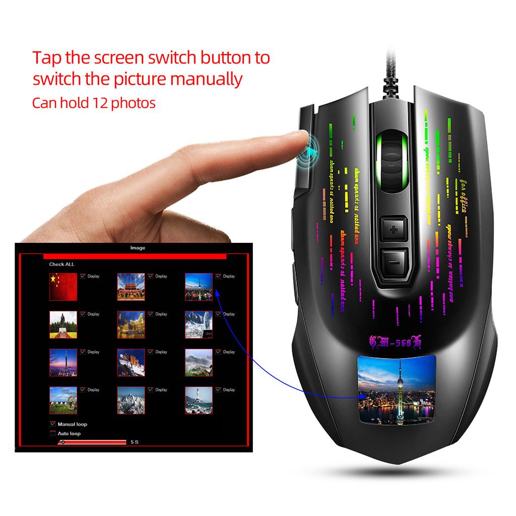 Gaming Mouse Wired - Computer Laptop Mouse Wired Gaming Mouse, USB Mouse with LED Backlight, Plug & Play for Laptop, PC