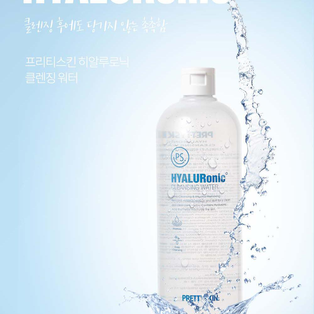 Nước Tẩy Trang Làm Sạch Dịu Nhẹ, Dưỡng Ẩm Cho Da Prettyskin HyaluRonic Cleansing Water 600ml