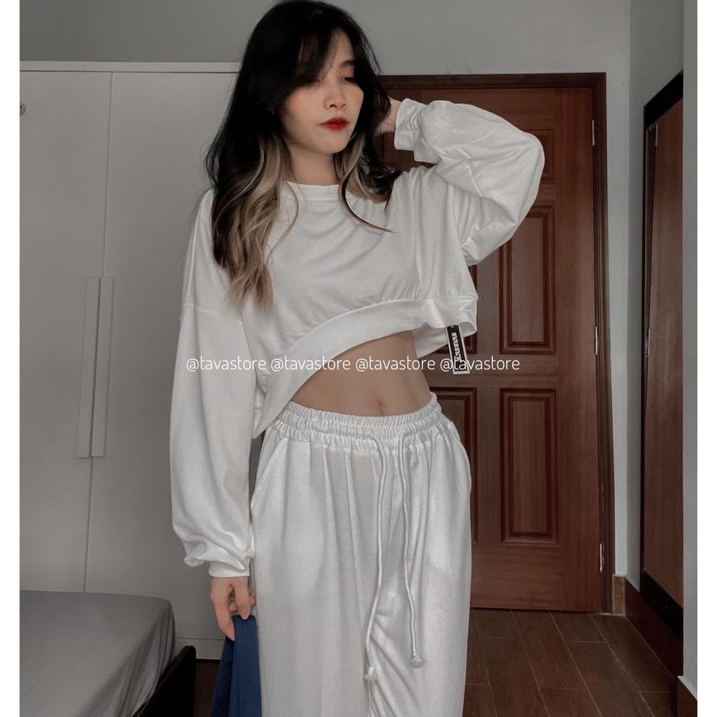 Set croptop quần jogger 2M