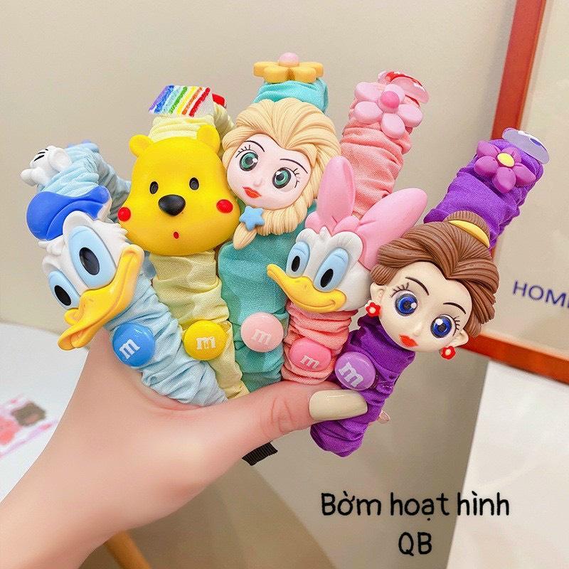 Băng Đô Vải Họa Tiết Hình Thú Dễ Thương Kẹp Tóc Hàn Quốc Cho Bé