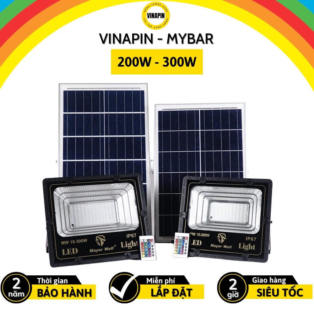 Đèn pha led đổi màu năng lượng mặt trời VINAPIN-MYBAR cảm biến, bảng màu khủng - Nhiều công suất + tấm PIN lớn