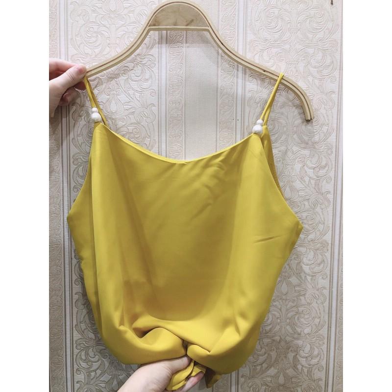Áo lụa 2 dây siêu xinh phối hạt ngọc cao cấp, thiết kế áo tuy đơn giản nhưng sang trọng hàng chất đẹp - A999VDVDVDVD