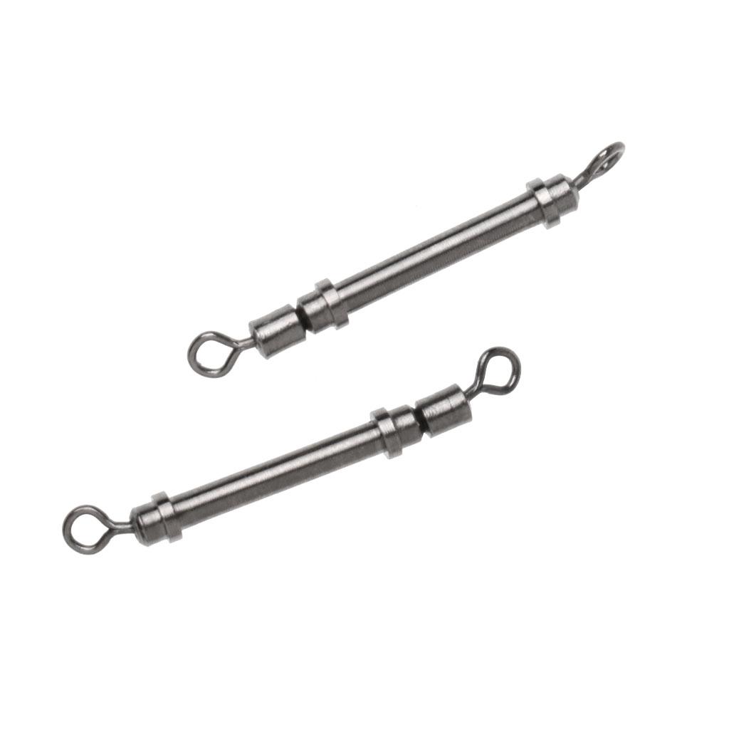 2 Pieces Lead Sheet Seat Double Swivels Main Line Connectors Lead Sheet Swivels Fishing Tackle Accessories