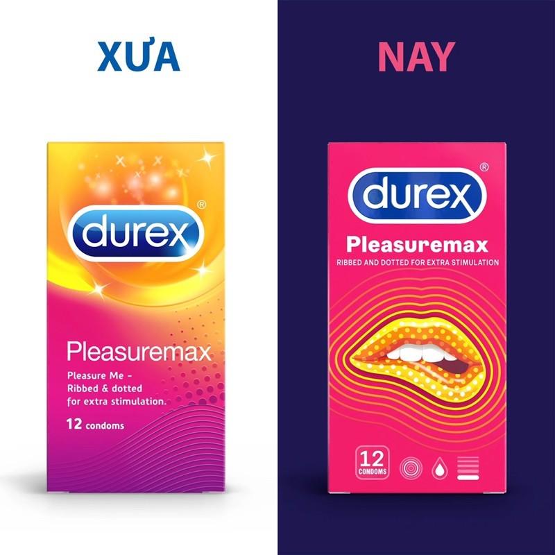 Bao cao su Durex Pleasuremax GÂN GAI HỖ TRỢ QUAN HỆ - TĂNG CƯỜNG CẢM XÚC - hộp 12 bao. Hàng DKSH Việt Nam.