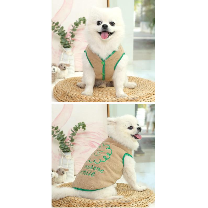 CÓ SIZE 5XL  Áo Vest Len cổ tròn, phong cách đại học cho chó mèo, Quần áo Vest cho Thú Cưng