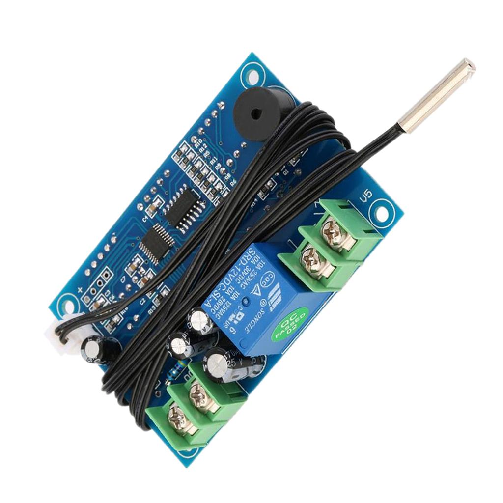24V LED Thermostat Module Remote Temperature Sensor Relay Output -9-99°C