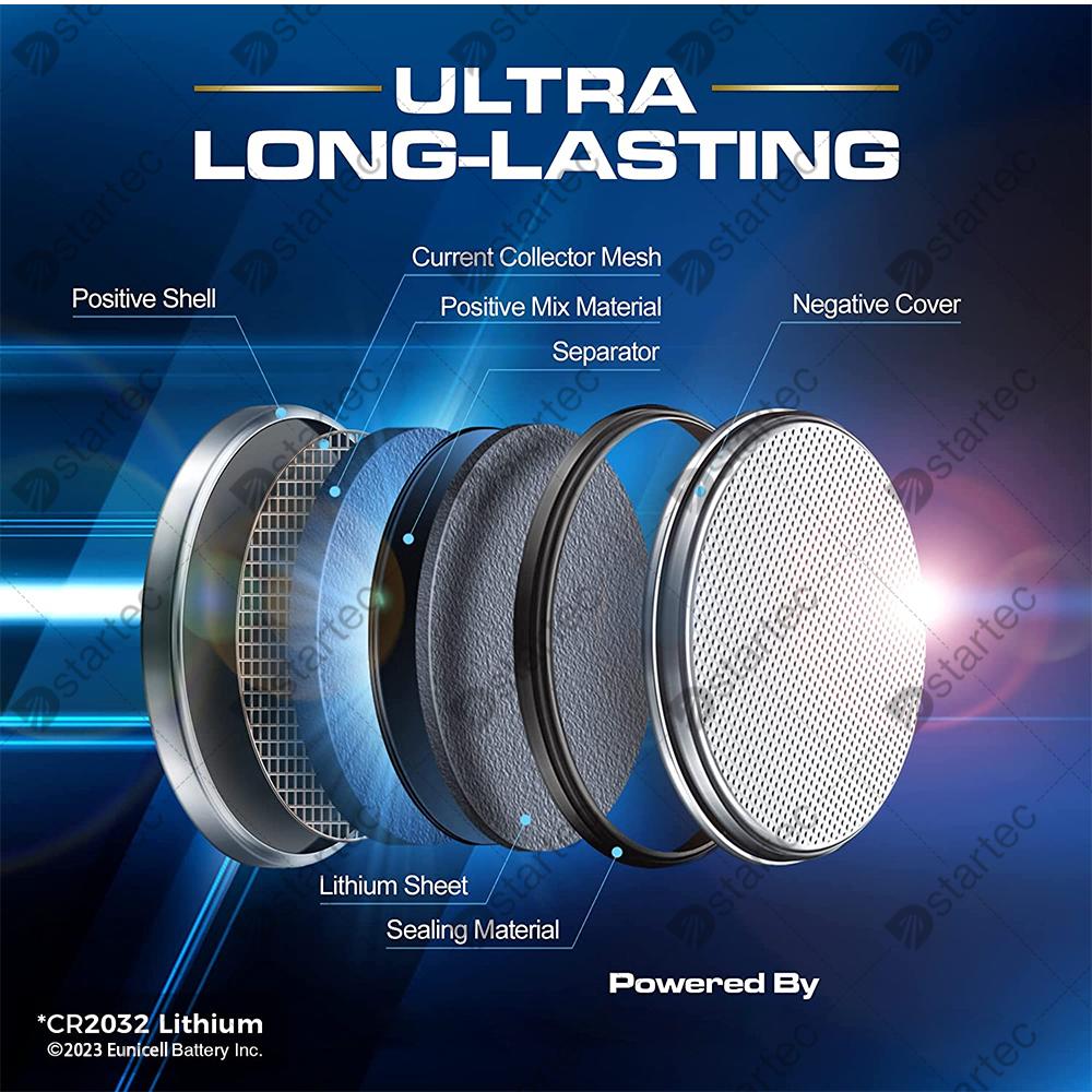 20 Chiếc DStartec CR2032 Pin Lithium 3V Cho Đồ Chơi Đồng Hồ Máy Tính Ô Tô Điều Khiển Từ Xa Đồng Hồ CR 2032 DL2032 BR2032 5004LC Nút Đồng Xu Tế Bào