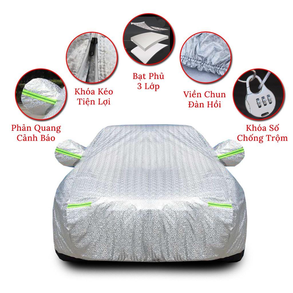 Bạt Phủ Xe Ô Tô Ford EcoSport, Everest, Escape, Focus, Explorer, Ranger Bạt phủ Tráng nhôm 3 lớp, bạt vải dù chống nóng