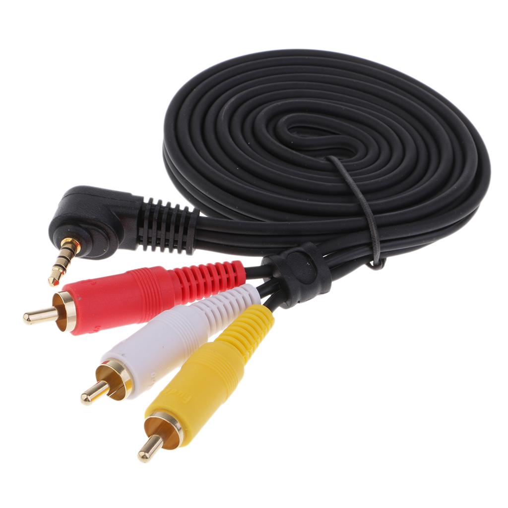 3.5mm Male To 3-RCA Male Adapter Audio Stereo Extension Cable