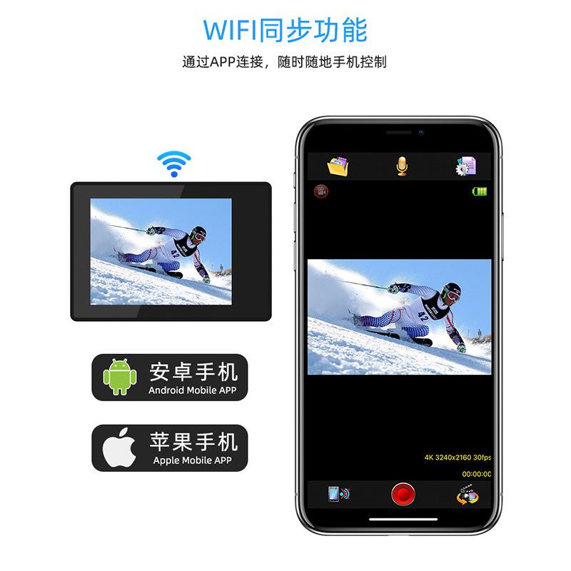 Camera hành động Ultra HD 4K/30fps WiFi 2 inch 170d dưới nước Chỗ mũ bảo hiểm không thấm nước Máy ảnh thể thao Máy quay phim ngoài trời