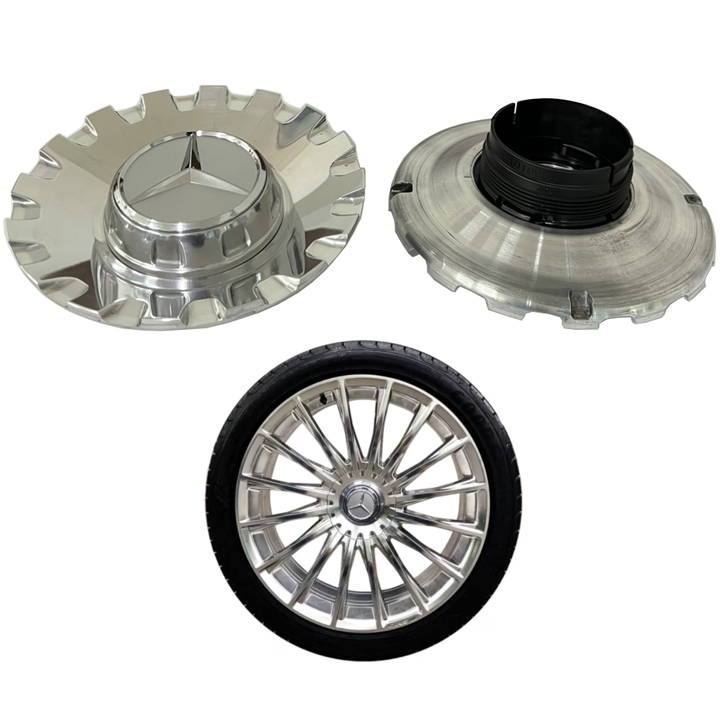 Logo chụp mâm, ốp lazang bánh xe ô tô Maybach ZGS-006 - Chất liệu hợp kim nhôm cao cấp