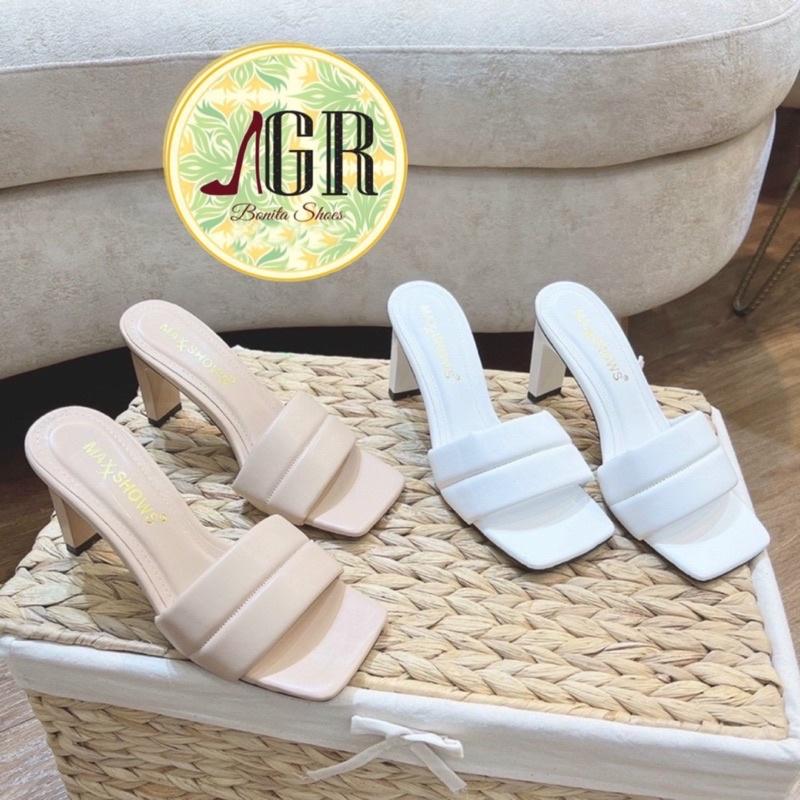Guốc bản phồng viền giữa gót dẹp 8 cm hàng đẹp