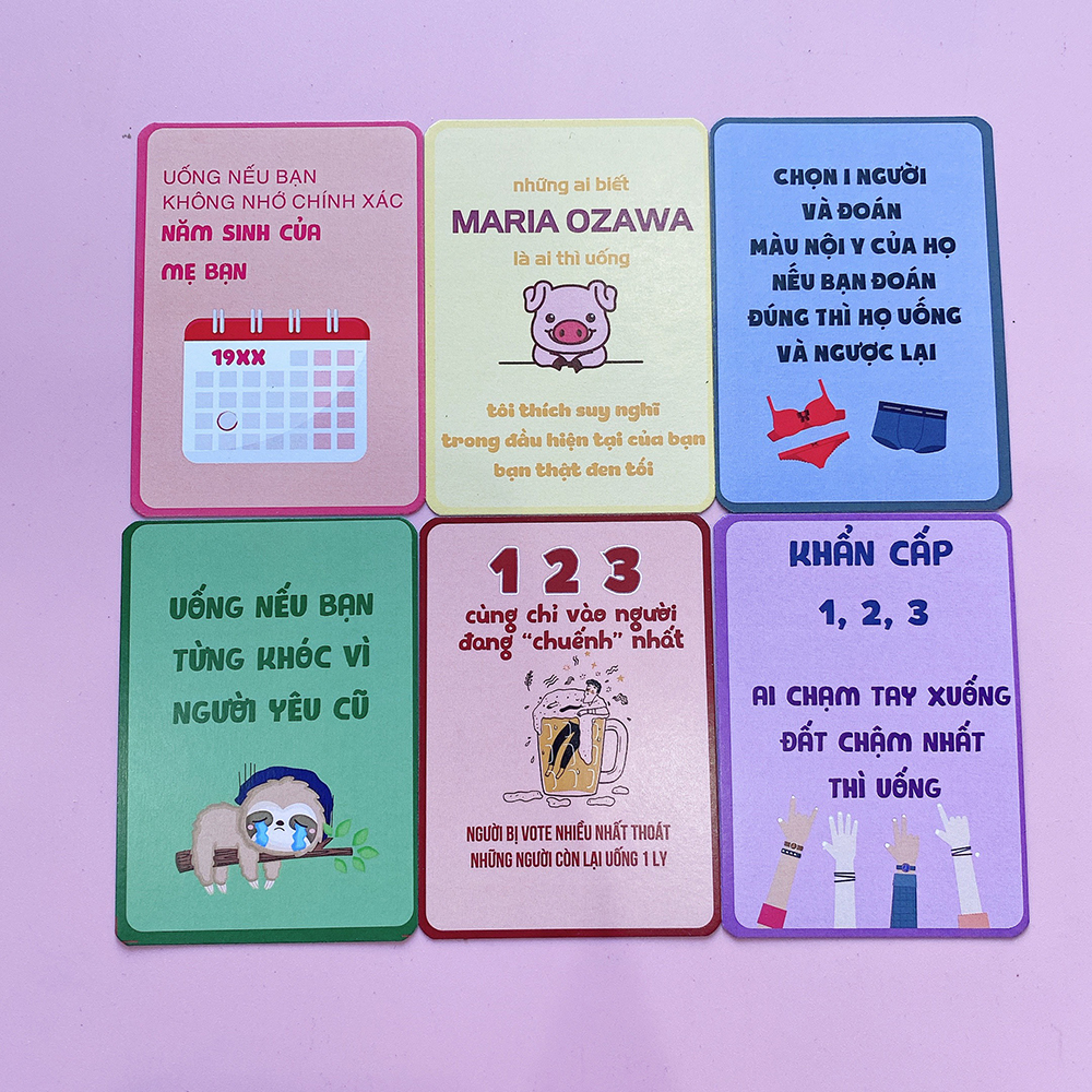 Bộ Bài Drinking Game 2022 Cho Bữa Tiệc Ăn Nhậu Uống Rượu Bia Bùng Cháy Cuộc Vui & Thăng Hoa Cảm Xúc DRKTIM