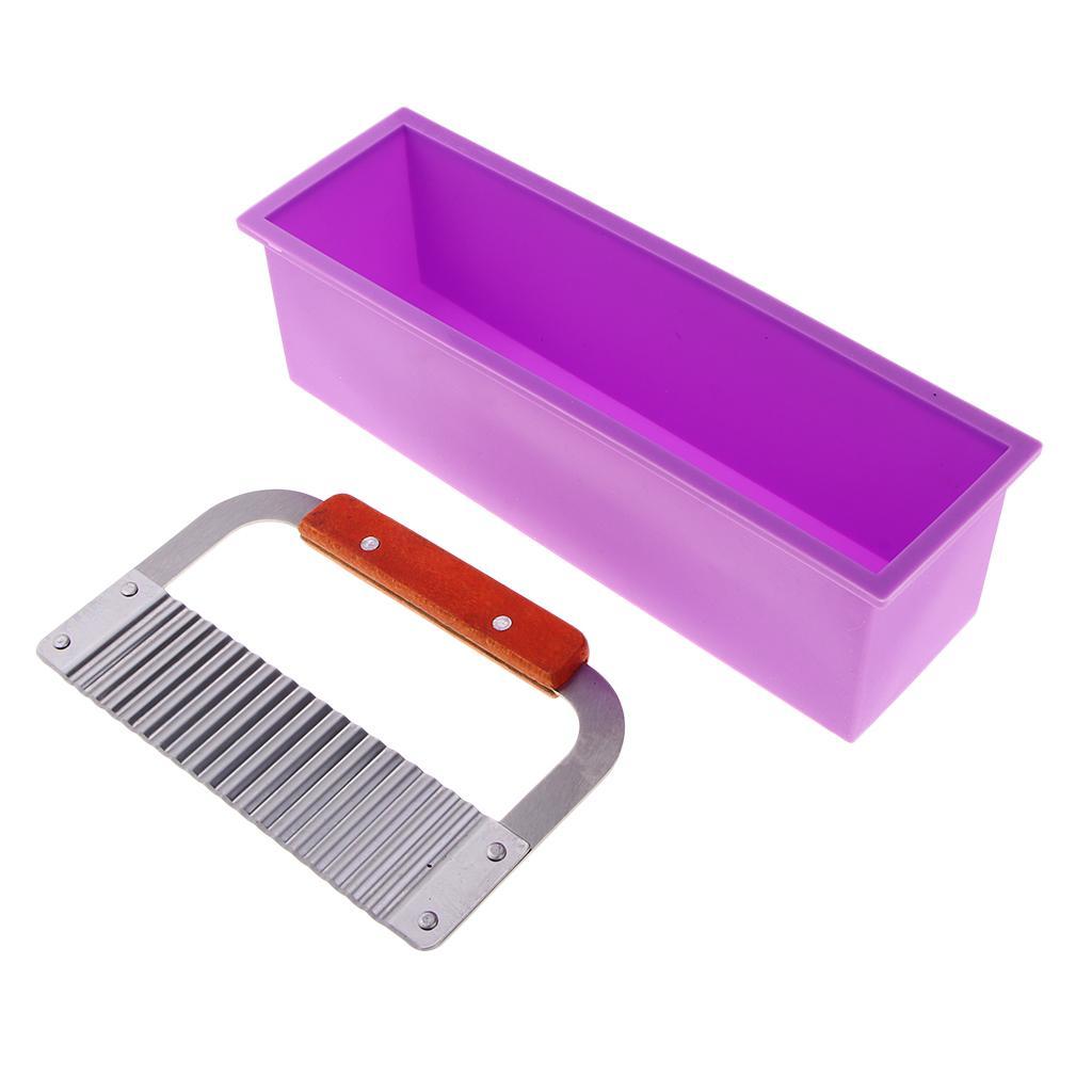 2x Rectangular Cavity Silicone Soap Loaf Cutter Cutting Tool