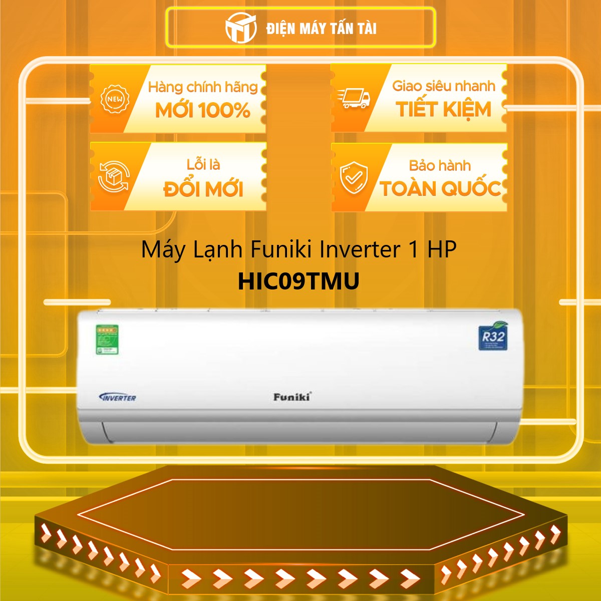 Máy lạnh Funiki Inverter 1 HP HIC09TMU - Hàng Chính hãng( Chỉ giao HCM)