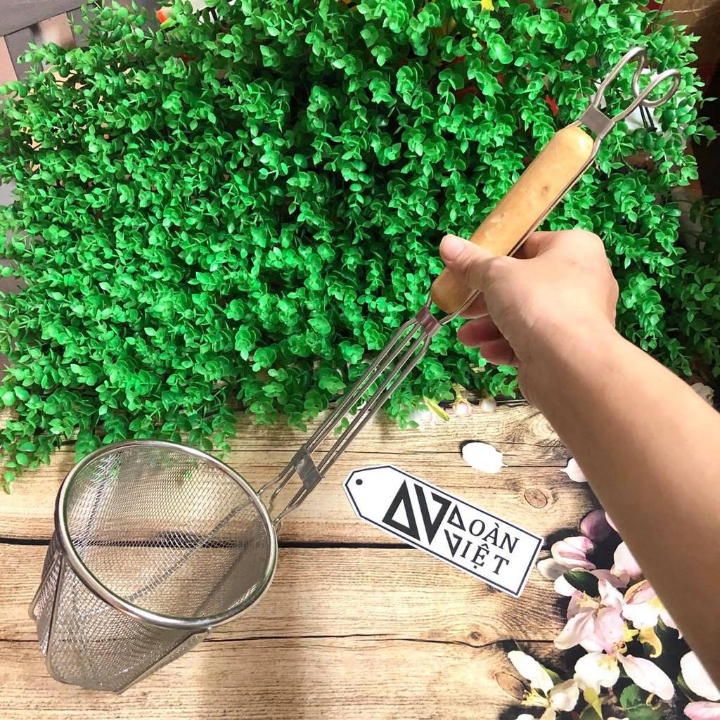 Vợt Trụng Hủ Tiếu, Mì  50cm - Sâu Lòng, Inox Tốt