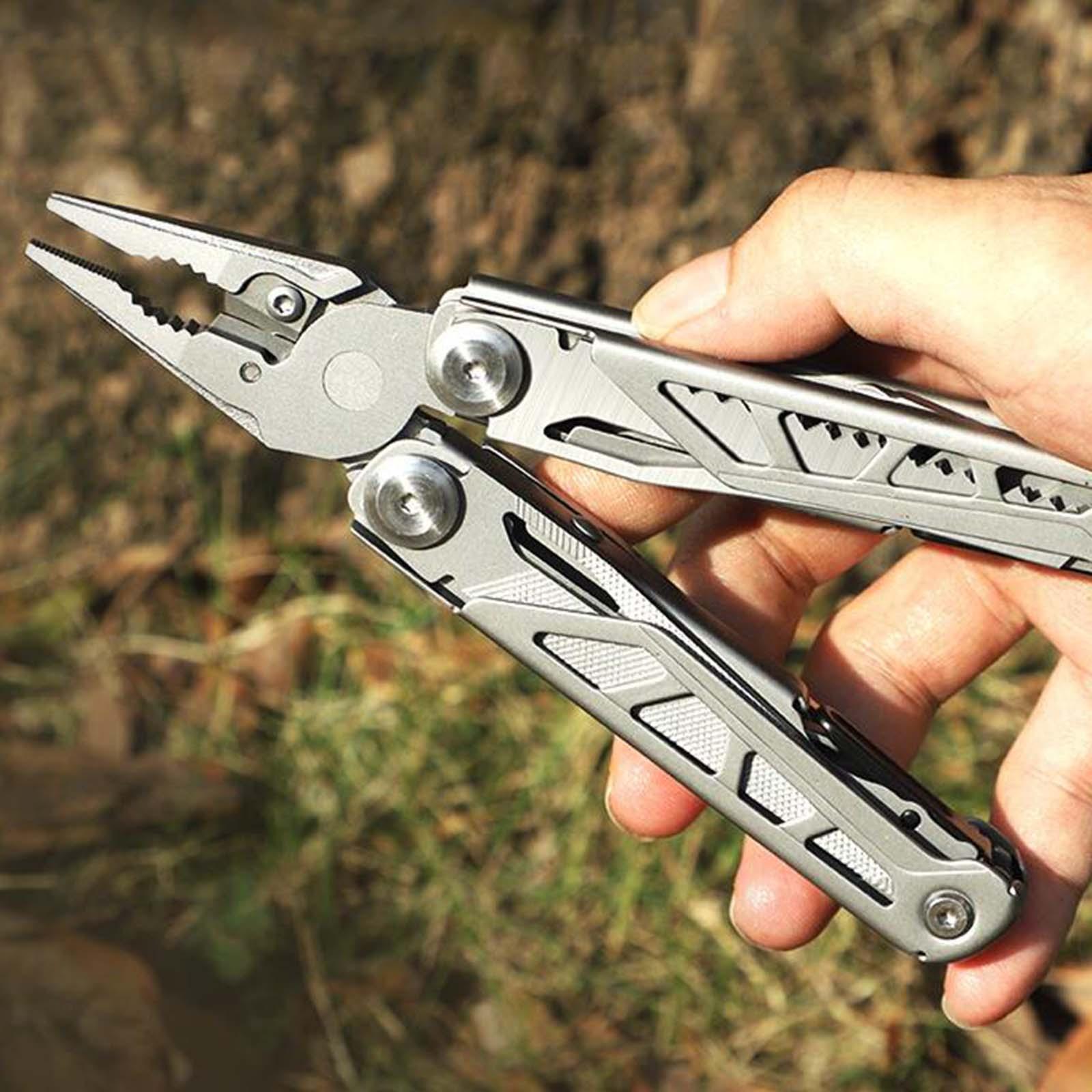 Multitool Pliers Multifunction Tool Pliers Durable Foldable Combination Folding Pliers Multi Tool for Climbing Yard Hiking Backpacking