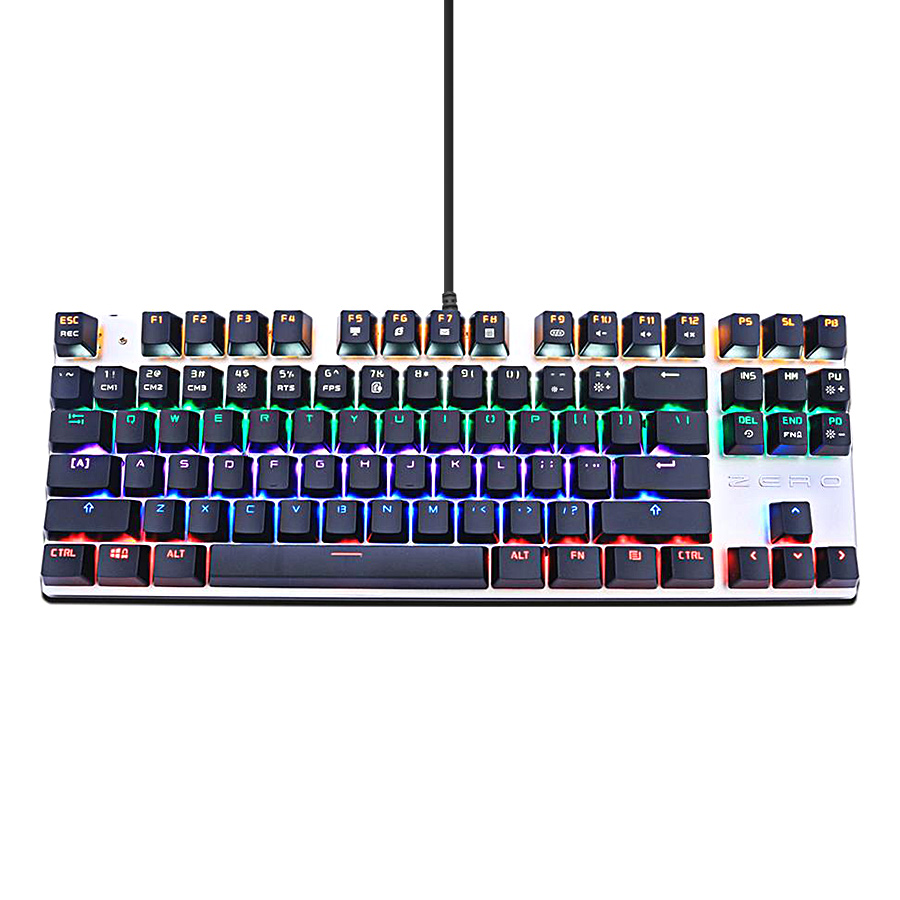 Bàn Phím Cơ Có Dây Metoo Zero X51 LED Blue Switch Tenkeyless - Hàng Chính Hãng