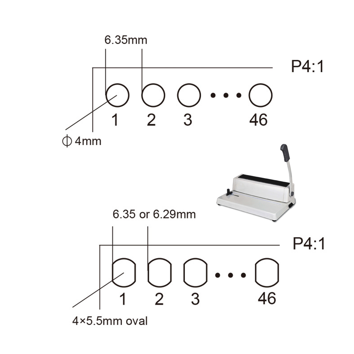 Máy đóng gáy xoắn cuộn ốc A4 C338