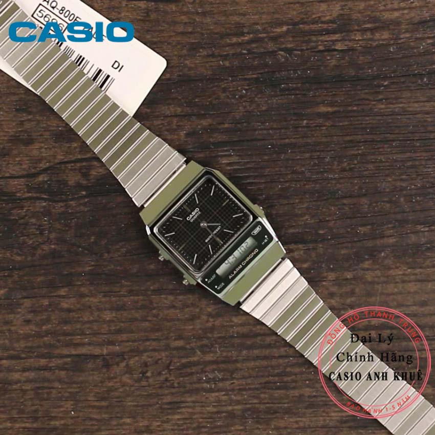 Đồng Hồ Casio Nam Dây Kim Loại AQ-800E-1A Chính Hãng