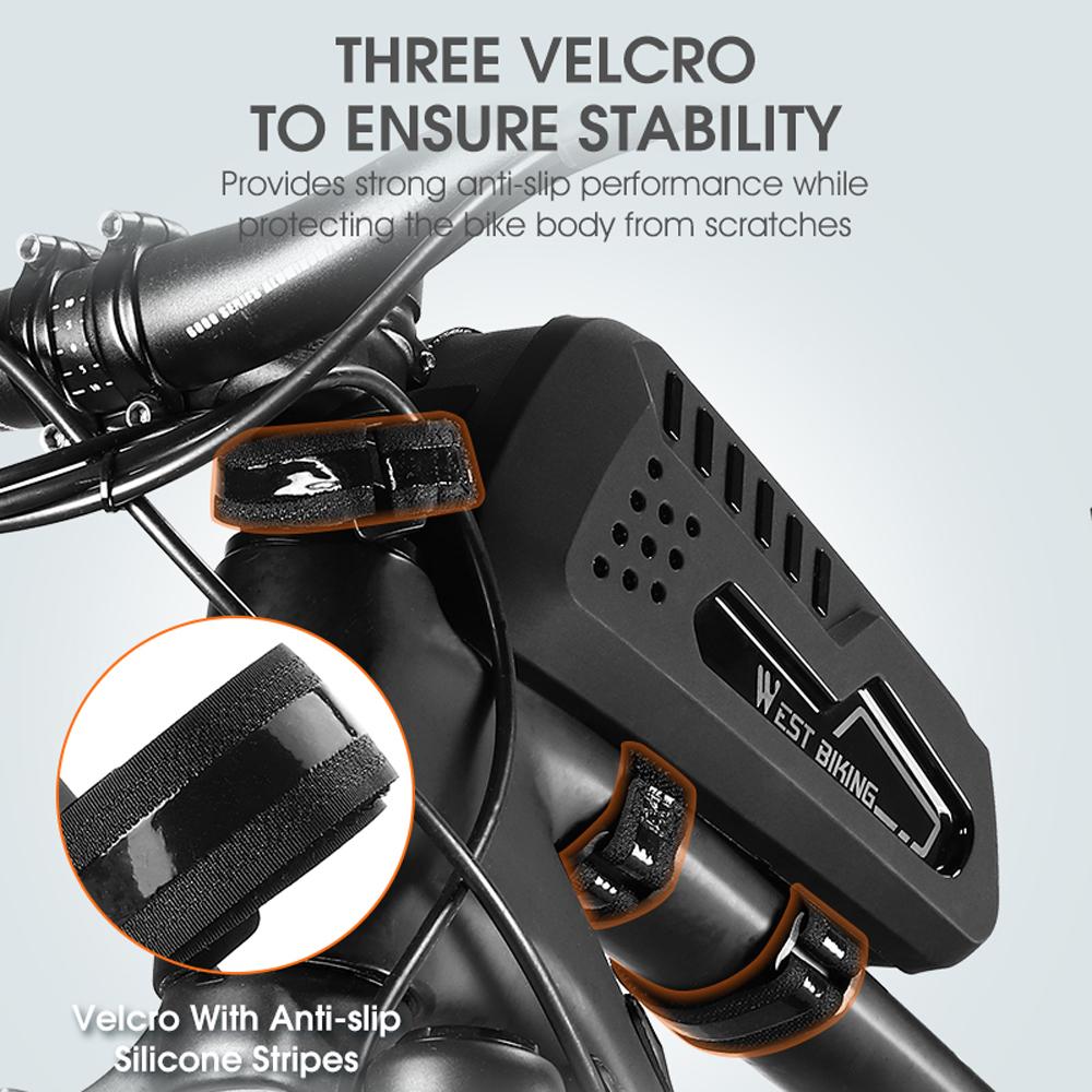 WEST BIKING Bicycle Bag Waterproof Bike Frame Bag Cycling Bag Bicycle Front Tube Frame Bag Road Bike Accessories