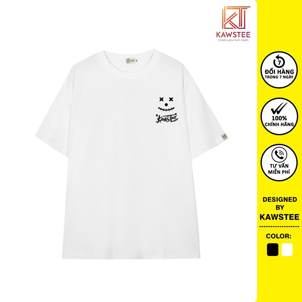 Áo thun KAWSTEE form unisex tay lỡ dành cho nam nữ in hình KAWSTEE năng động
